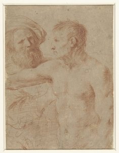 Twee mannen door Guercino