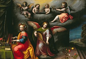 Sint Cecilia door Guglielmo Caccia