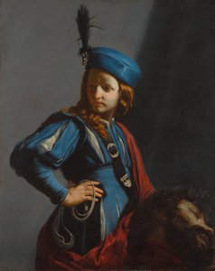 David met het hoofd van Goliath
