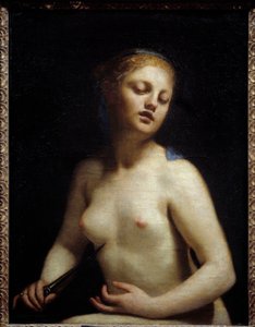 Lucrece stierf. Lucrece (Lucrezia, Lucretia, Romeinse dame) was het slachtoffer van geweld door zijn neef Sextus Tarquin, de zoon van Tarquin de Superbe. Lucrece stuurde naar haar vader en echtgenoot (Collatinus) en arriveerde met Lucius Junius Brutus, de  door Guido Cagnacci
