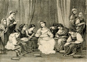 Adolescentie van de Maagd, door Guido Reni, Heiligdom van het Heilige Huis, Loreto, Marche, Italië
