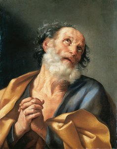 Portret van Sint-Pieter huilend