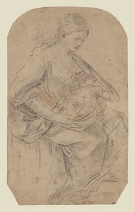Geboorte (recto); vrouw met tulband (verso)
