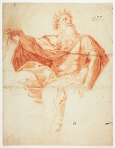 Studie voor Koning David, met Harp en Psalmboek