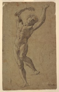 Studie voor St. Sebastiaan, Museo Pomarici Santomasi, Puglia, Italië door Guido Reni