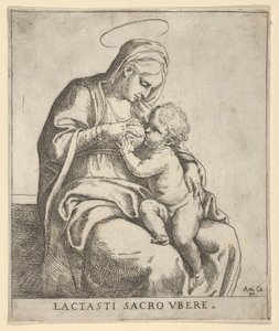 De Maagd die het Christuskind voedt door Guido Reni