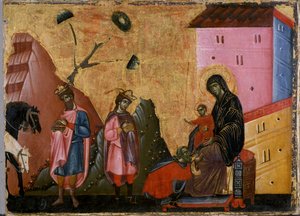 De Aanbidding der Wijzen door Guido da Siena