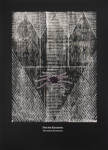 Op de Tarantula, Aldus sprak Zarathustra, 2024 (houtsnede en zeefdruk) door Guilherme Pontes