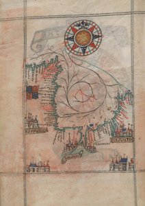 Golf van Biskaje in de atlas van Guillaume Brouscon (1540-1560) door Guillaume Brouscon