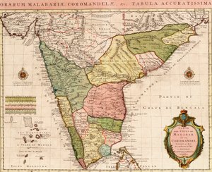 Kaart van de Indische Oceaan, circa 1722
