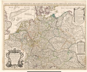 Kaart van Duitsland door Guillaume Delisle