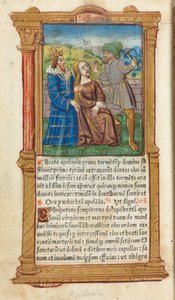 Gedrukt getijdenboek (gebruik van Rome): fol. 111v, St. Apollonia door Guillaume Le Rouge