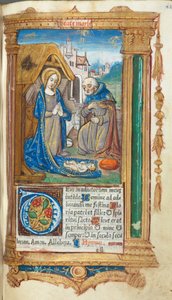 Getijdenboek (Gebruik van Rome): fol. 34r, De Geboorte door Guillaume Le Rouge