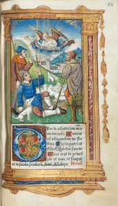 Gedrukt getijdenboek (gebruik van Rome): fol. 36r, Annunciatie aan de herders