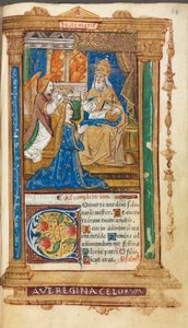 Gedrukt getijdenboek (gebruik van Rome): fol. 45r, Kroning van de Maagd