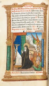 Gedrukt Getijdenboek (Gebruik van Rome): fol. 84v, Dominicaanse Non in Gebed door Guillaume Le Rouge