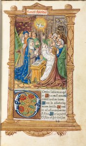 Gedrukt Getijdenboek Gebruik van Rome: fol. 58r, Pinksteren, 1510 door Guillaume Le Rouge