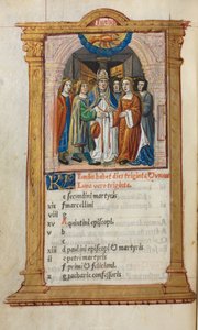 Gedrukt Getijdenboek Gebruik van Rome: fol. 7v, Juni kalenderillustratie door Guillaume Le Rouge