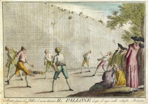 Il Pallone uit Giuochi, Trattenimenti e Feste Annue che si Costumano in Toscana e Specialmente in Firenze, uitgegeven 1790 door Guiseppe Piattoli