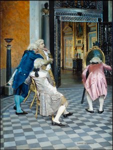 Kunstkenners in het Louvre