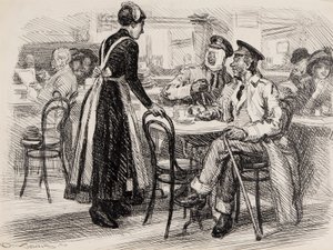 WWI cartoon, waarschijnlijk voor Punch, 1916 door Gurnell Charles Jennis