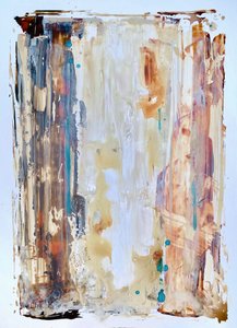 Aards blauwgroen, abstract door Gustaf Tidholm