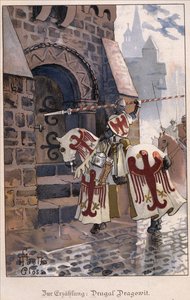 Dragowit - Dragovit (8e eeuw) koning van de Veletes door Gustav Adolf Closs