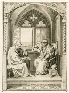 Luther leest voor aan keurvorst Johann de Standvastige (Jean I de Saxe) door Gustav Ferdinand Leopold Konig