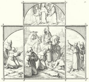 Maarten Luthers reis naar Rome (gravure)