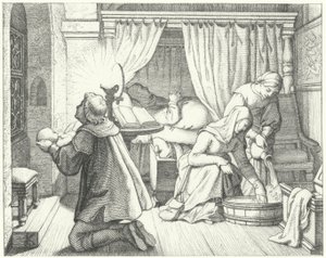 De geboorte van Maarten Luther door Gustav Ferdinand Leopold Konig