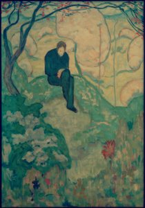 Jongeling in landschap