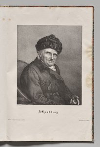 Duitslands beroemde auteurs: Portret van Johann Joachim Spalding door Gustav Karl Friedrich Luderitz