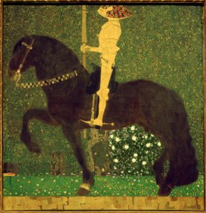 Het leven een strijd (Ridder; De gouden ridder) door Gustav Klimt
