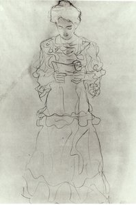 Meisje lezen I door Gustav Klimt