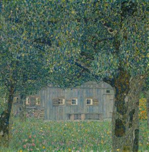 Oostenrijks boerenhuis door Gustav Klimt