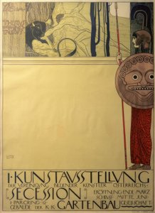 Poster voor de I. tentoonstelling van de Secession (gecensureerd)