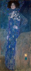 Portret van Madame Floge door Gustav Klimt