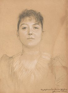 Portret van een Vrouw door Gustav Klimt