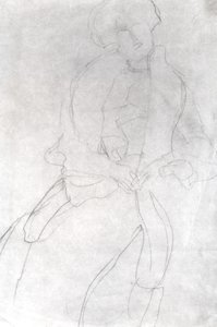 Zittende Vrouw met Boa (Adele Bloch-Bauer) door Gustav Klimt