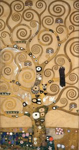 Schetsen voor de fries voor het Palais Stoclet in Brussel, België (aquarel  potlood op papier) door Gustav Klimt