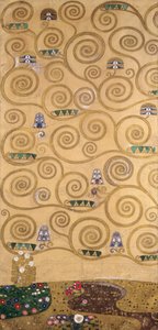 Schetsen voor de fries voor het Palais Stoclet in Brussel, België (aquarel  potlood op papier) door Gustav Klimt