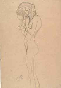 Staande Vrouwelijke Naaktstudie voor De Beethovenfries, 1901