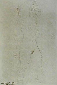 Staande naakt door Gustav Klimt