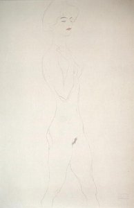 Staande Naakt door Gustav Klimt