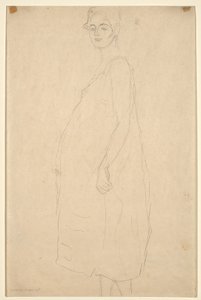 Studie van een geklede zwangere vrouw, c.1915-16