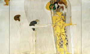 De Beethovenfries, detail: Ridder in glanzend harnas, 1902
