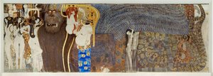 The " Beethoven Frieze ", detail door Gustav Klimt