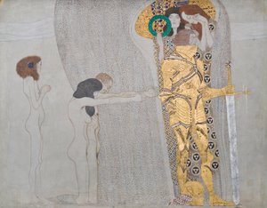 Het Verlangen naar Geluk, uit de Beethoven Frieze, 1902