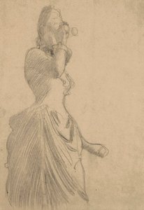 Vrouw met verrekijker door Gustav Klimt