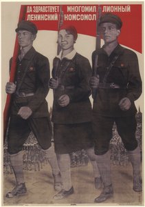 Lang leve de miljoenenleden Leninistische Komsomol, 1932 door Gustav Klutsis
